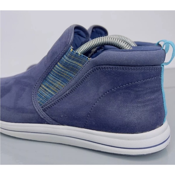 Clarks Cloudsteppers Casual Booties Breeze Clover Navy Nubuck Leather Sz 9M - Picture 7 of 14